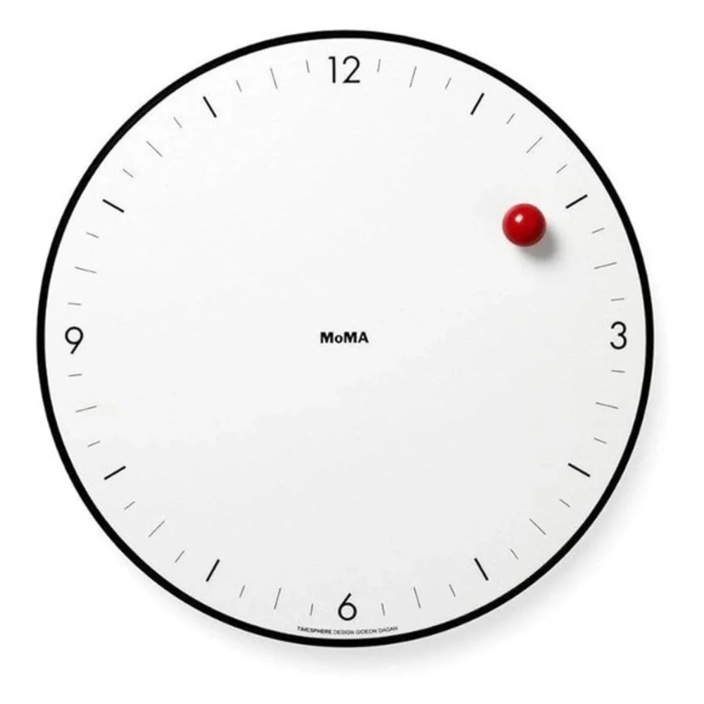 MOMA Gideon Dagan Modern Design Timesphere Wall Clock Made in USA 9.5in MCM